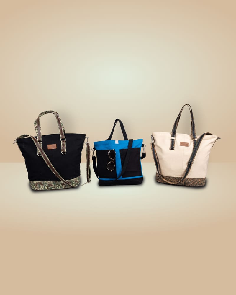 Reusable Organic Cotton Crossbody Handbags