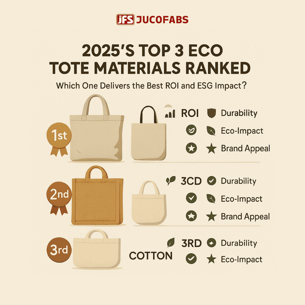 2025’s Top 3 Eco Tote Materials Ranked – Canvas, Jute, and Cotton with ROI and ESG Impact Comparison