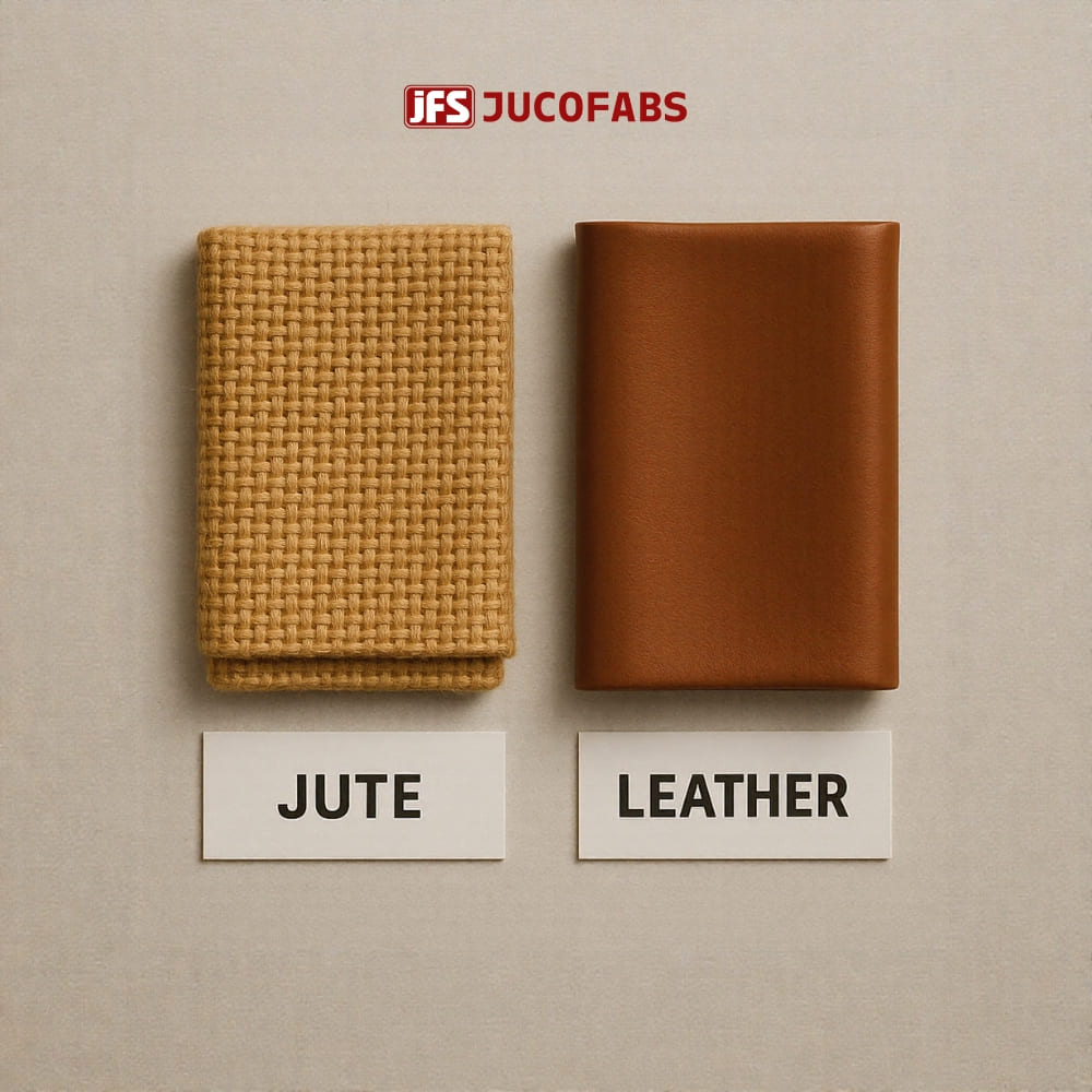 Comparison between jute and leather materials